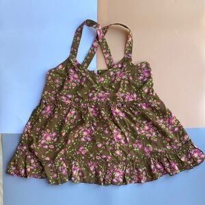 Matilda Jane Floral Tank Top - Brown and Pink